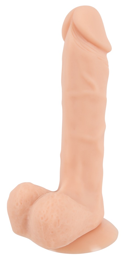 Naturdildo mit Hoden und Saugfuß Naturdildo mit Hoden und Saugfuß