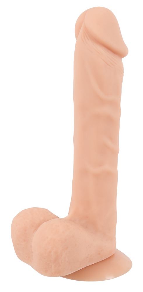 Naturdildo mit Hoden und Saugfuß Naturdildo mit Hoden und Saugfuß