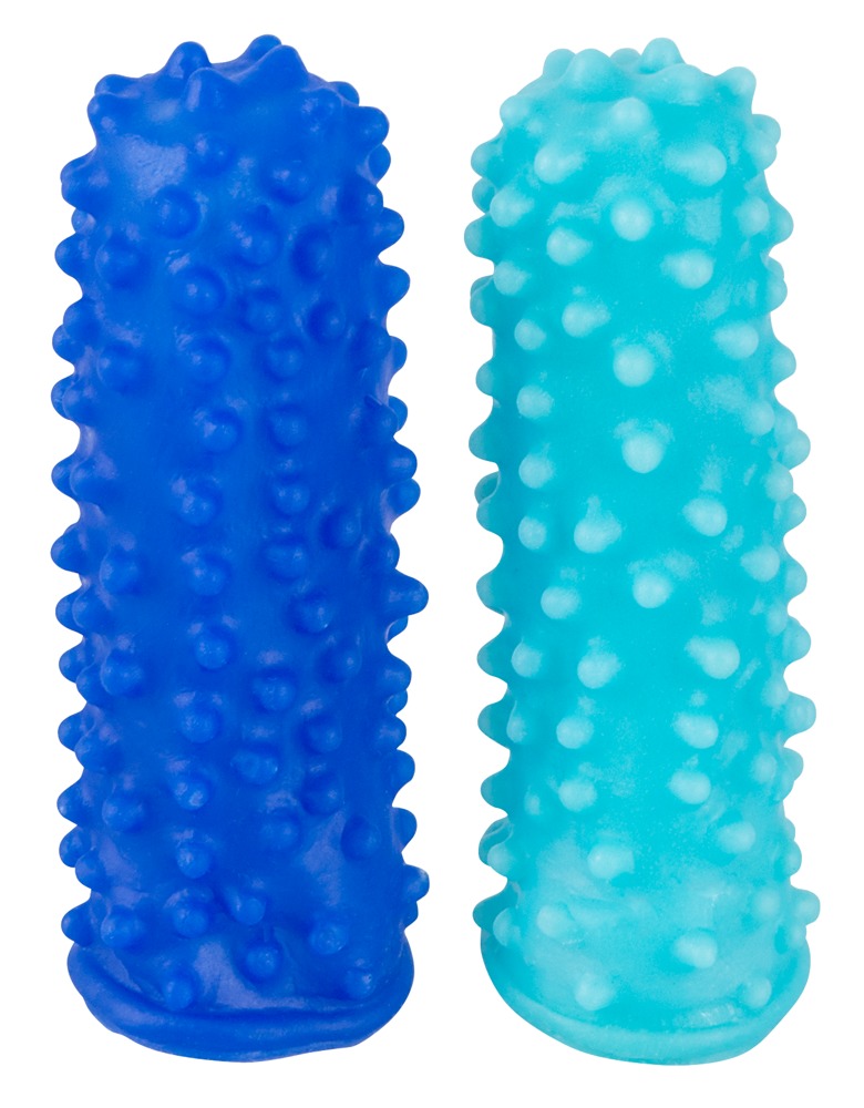 Fingerhülle „LUSTFINGERS“ mit Noppen, 2 Stück