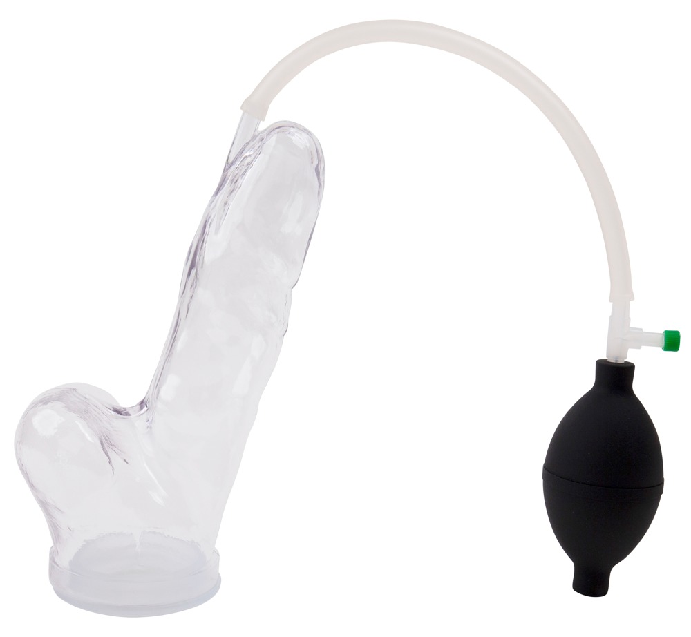 Realistische Penispumpe, glasklar, mit Ballpumpe Realistische Penispumpe, glasklar, mit Ballpumpe
