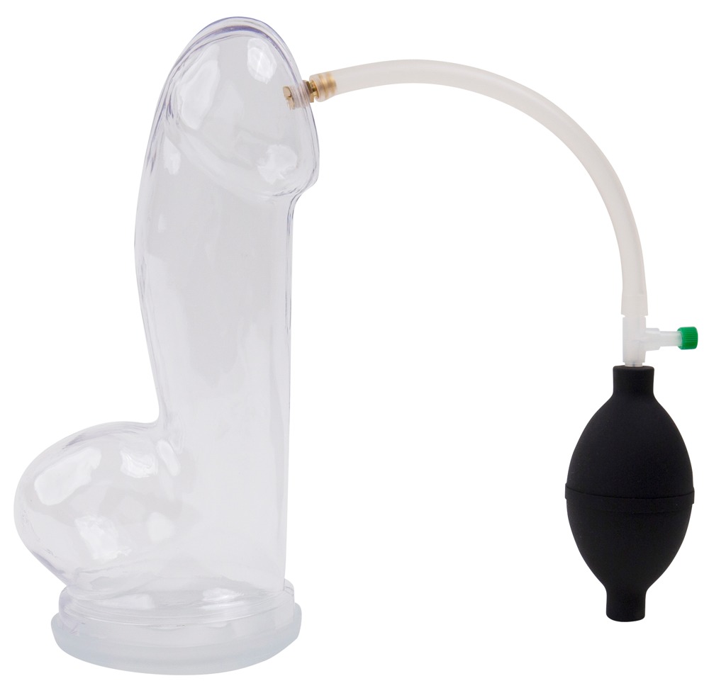Realistische Penispumpe, glasklar, mit Ballpumpe Realistische Penispumpe, glasklar, mit Ballpumpe