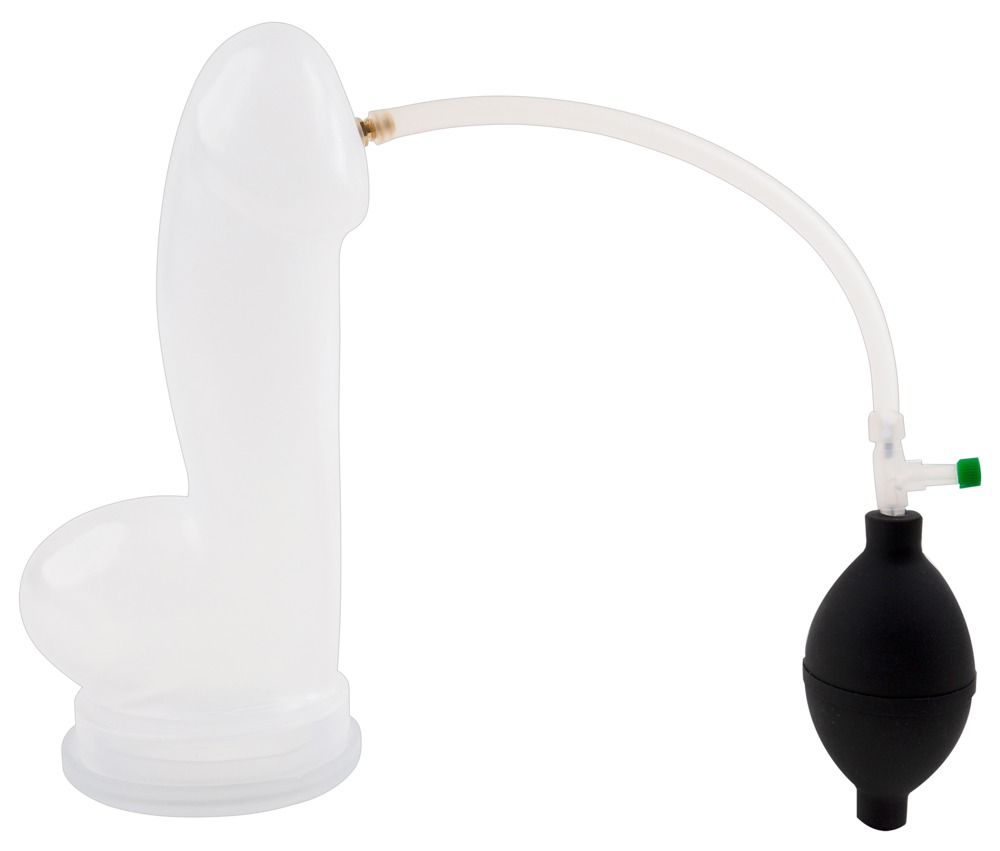 Realistische Penispumpe, transparent, mit Ballpumpe Realistische Penispumpe, transparent, mit Ballpumpe