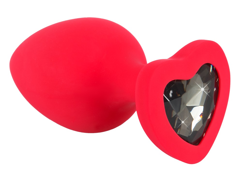 Analplug „Silicone Plug“, mit Stopper in Herzform