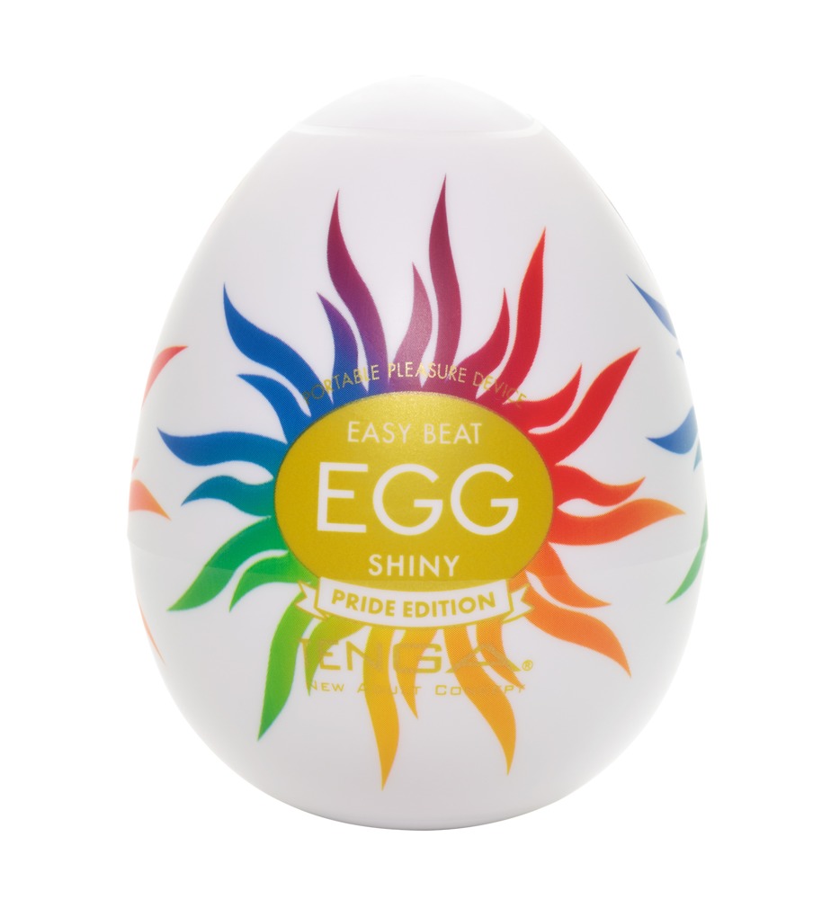 Masturbator "Egg Shiny Pride Edition", mit Rillenstruktur