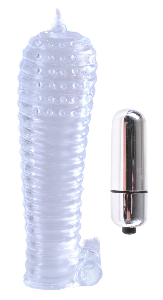 Penishülle „Textured Sleeve and Bullet“, mit Vibrobullet