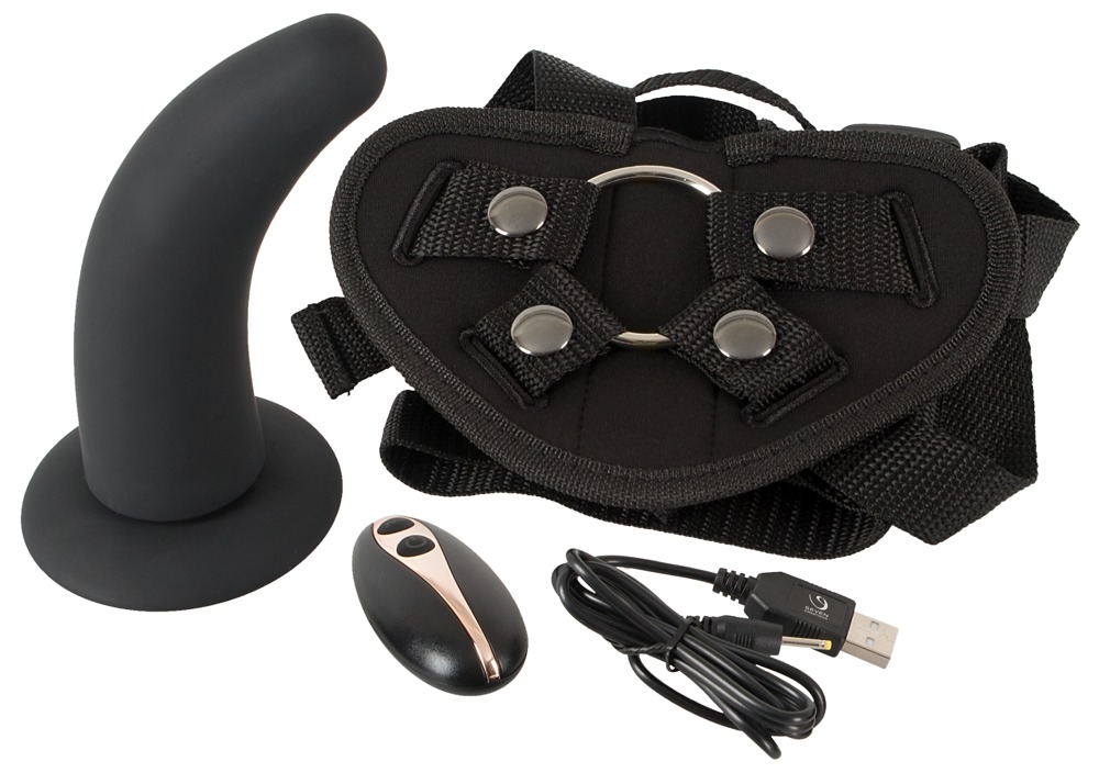 Umschnallvibrator „RC Vibrating Strap-On“, mit kabelloser Fernbedienung, größenverstellbar