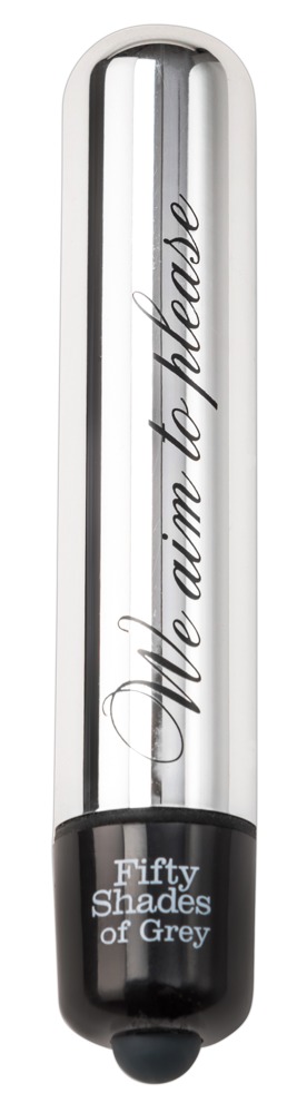 Minivibrator „We Aim to Please´´, 8,5 cm, aus 50 Shades of Grey, wasserdicht Minivibrator „We Aim to Please´´, 8,5 cm, aus 50 Shades of Grey, wasserdicht