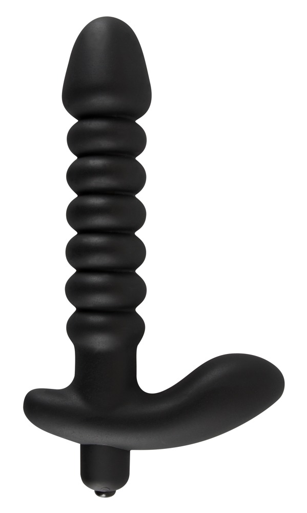 Analdildo „Medium“ mit Vibration und Perineum-Stimulator