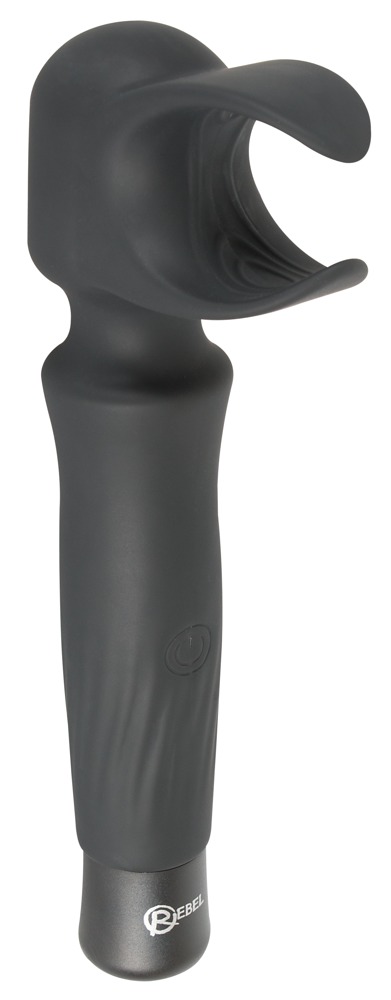 Massagestab „Man Wand“, mit Masturbator-Ring, 7 Vibrationsmodi