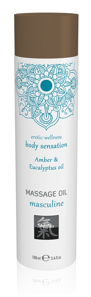 HOT Shiatsu Massageöl „Masculine Amber“, 100 ml