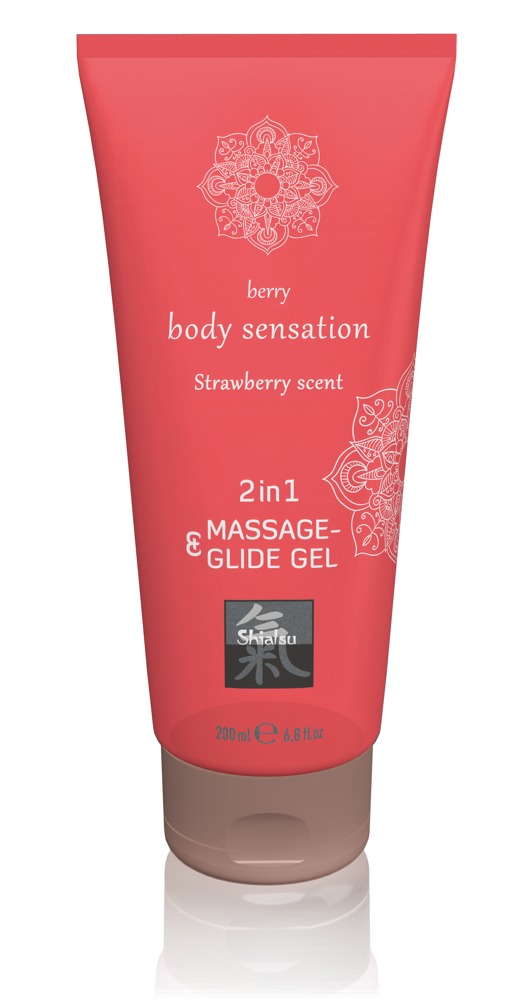 Massage- und Gleitgel „2in1 Strawberry Scent“