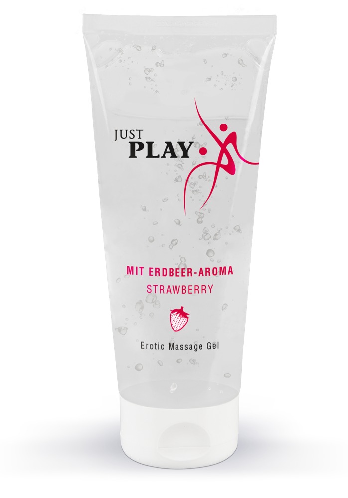 Erotic Massage Gel „Strawberry“, mit fruchtigem Duft