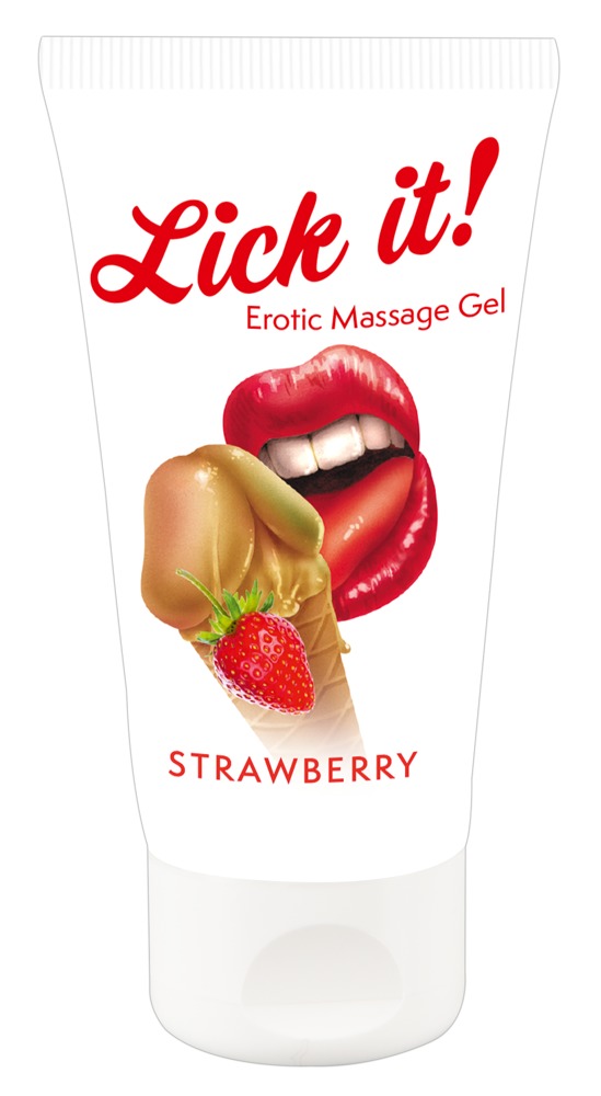Gel “Erotic Massage Gel Strawberry“ mit Erdbeer-Aroma online kaufen bei | Gleitgele