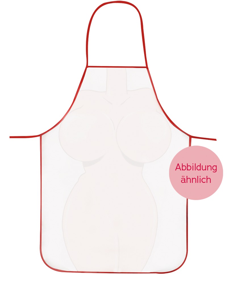 Schürze mit Comicprint einer nackten Frau