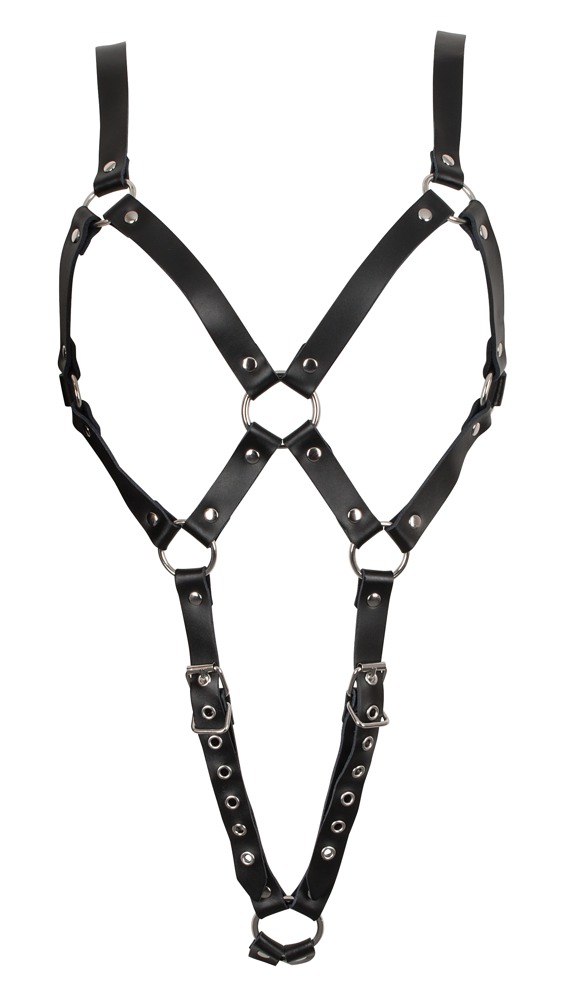 Harness aus Echtleder, mit verstellbaren Schnallen Harness aus Echtleder, mit verstellbaren Schnallen