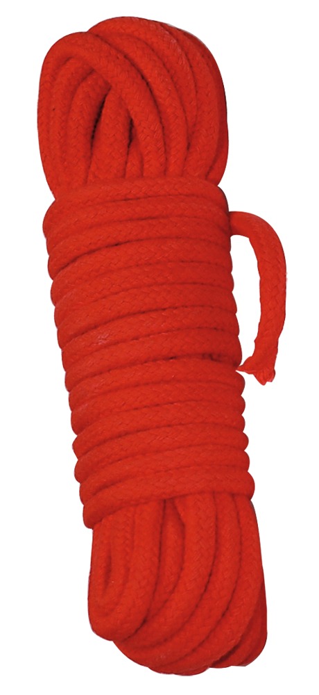 Bondageseil aus Baumwolle, Ø 0,7 cm, rot Bondageseil aus Baumwolle, Ø 0,7 cm, rot