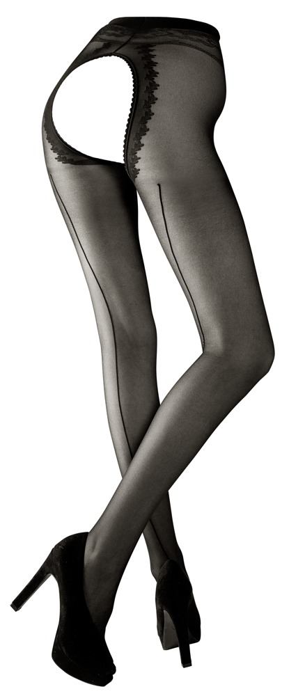 Strumpfhose ouvert mit Ziernaht