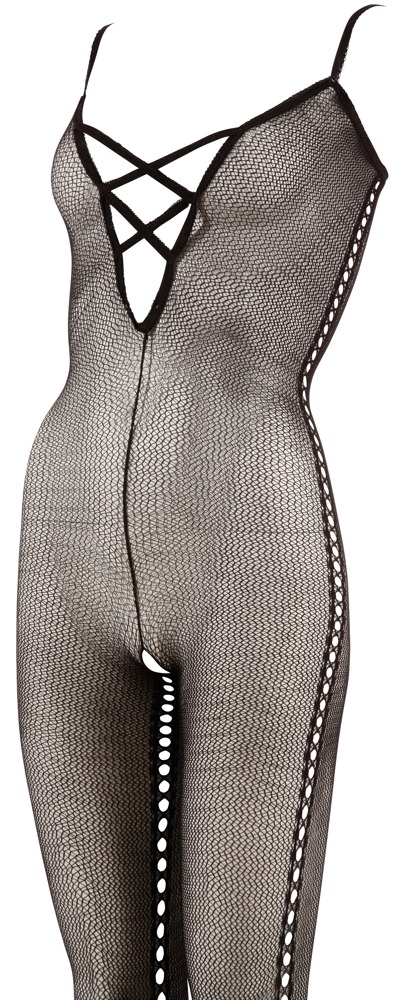 Catsuit mit seitlichem Lochmuster