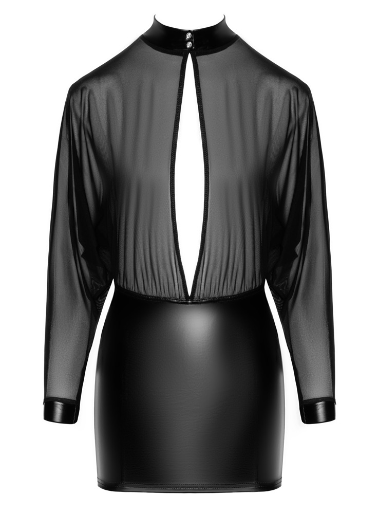 Minikleid „Orgia“ im stylischen Material-Mix