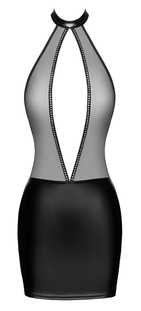 Minikleid im stylischen Material-Mix
