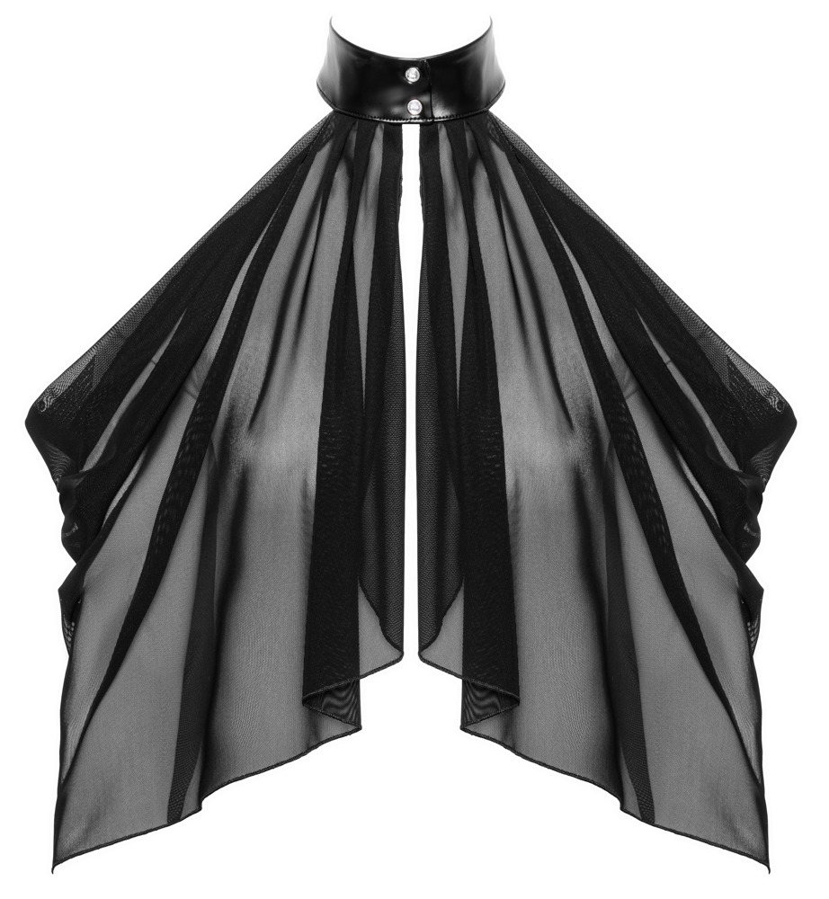 Transparent-Top „Orgia“ mit Halsband-Neckholder