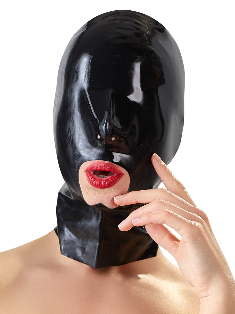 Kopfmaske aus Latex, mit Öffnung für Mund und Nasenlöcher Kopfmaske aus Latex, mit Öffnung für Mund und Nasenlöcher