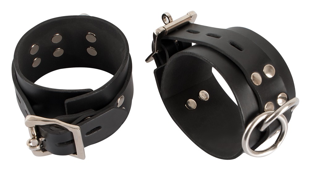 Handfesseln „Heavy´´ aus Latex, schwarz Handfesseln „Heavy´´ aus Latex, schwarz