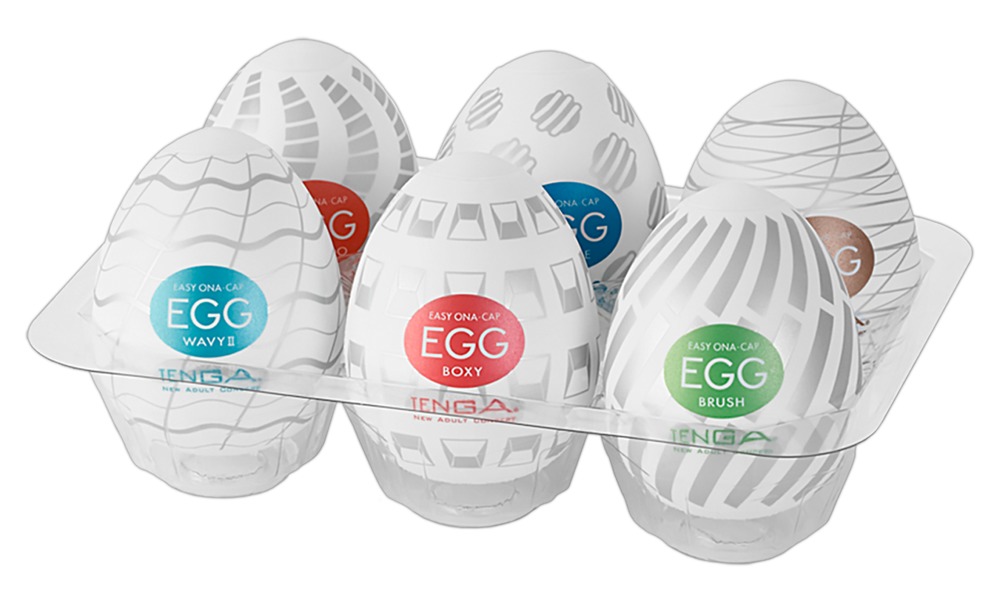 6-teiliges Masturbator-Set „Egg Variety Pack New Standard“ mit verschiedenen Stimulationsstrukturen