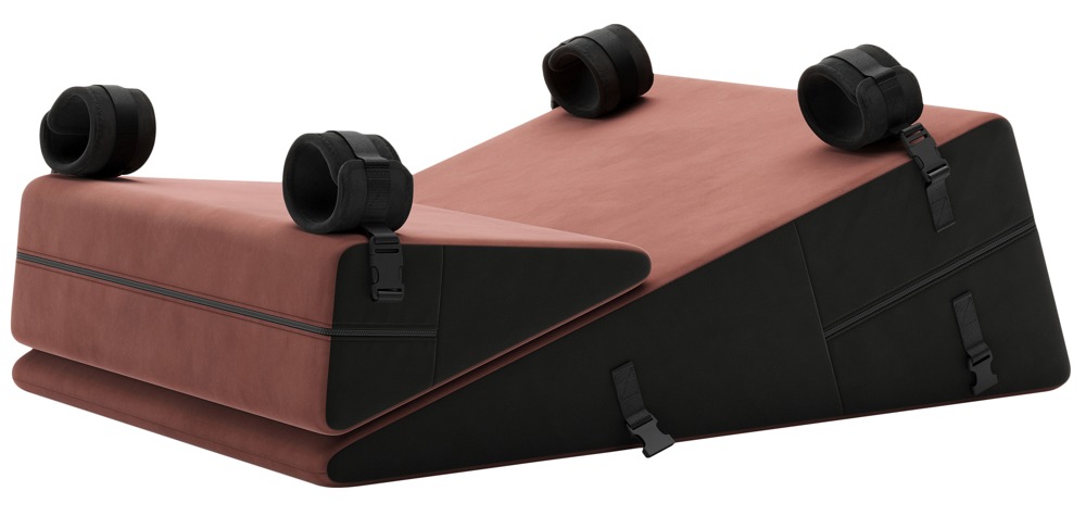 Liebeskissen-Set „Bondage Wedge/Ramp Combo“ mit 4 abnehmbaren Fesseln